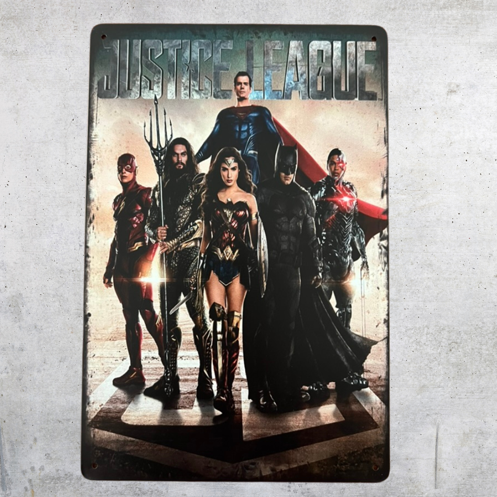 Justice League Metal Tin Poster