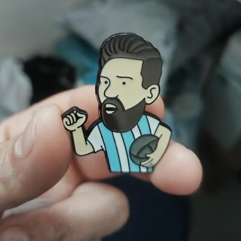 Soccer Sports Players Lionel Messi Cristiano Ronaldo 2 Pin Set