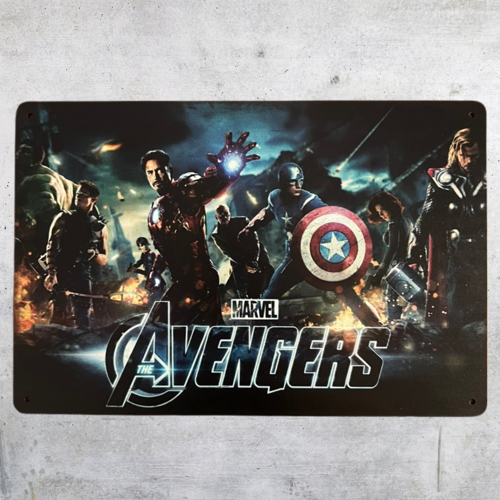 Marvel Avengers Metal Tin Poster