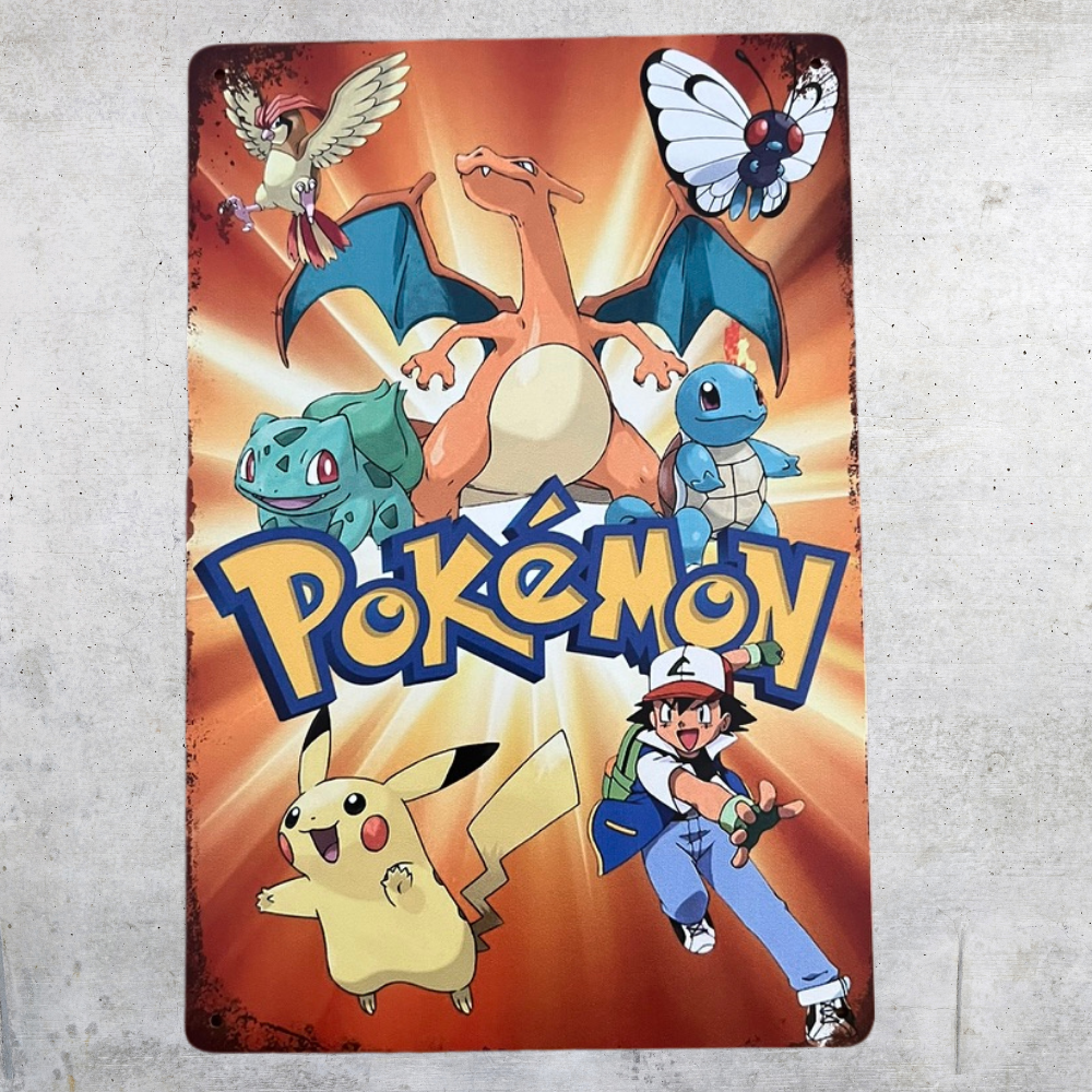 Pokemon Charizard Metal Tin Poster