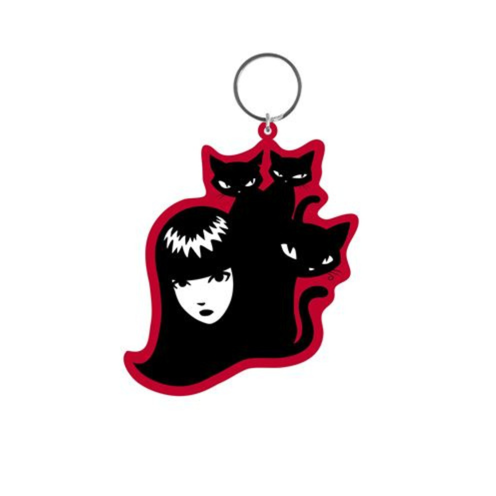 Emily the Strange and Cats Keyring