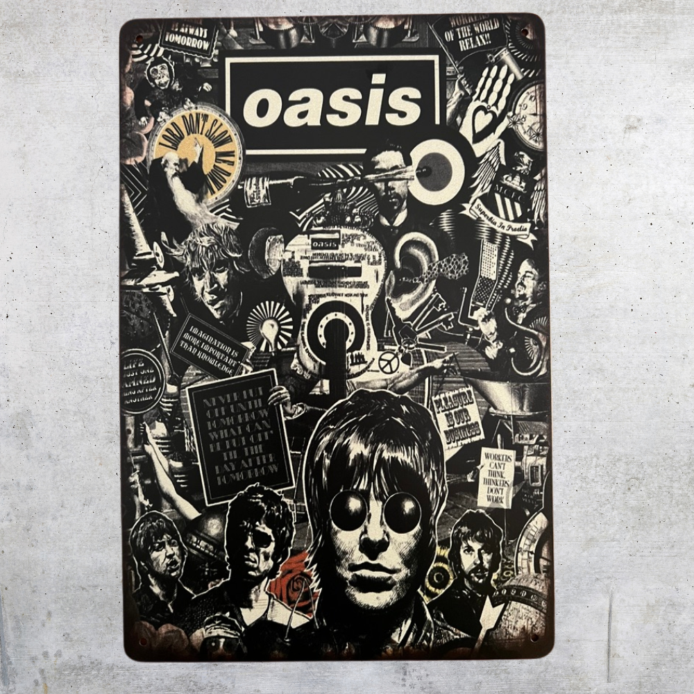 Oasis Metal Tin Poster