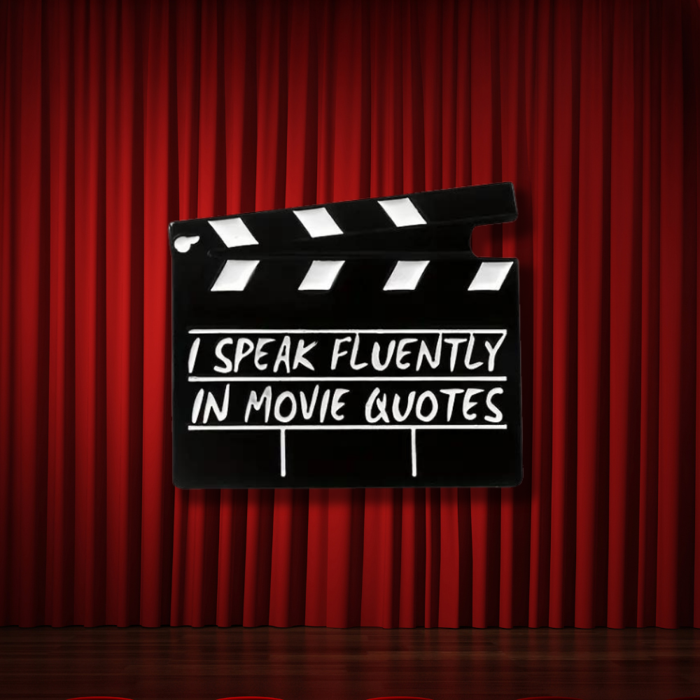 I Speak Fluent In Movie Quotes Clapperboard Pin