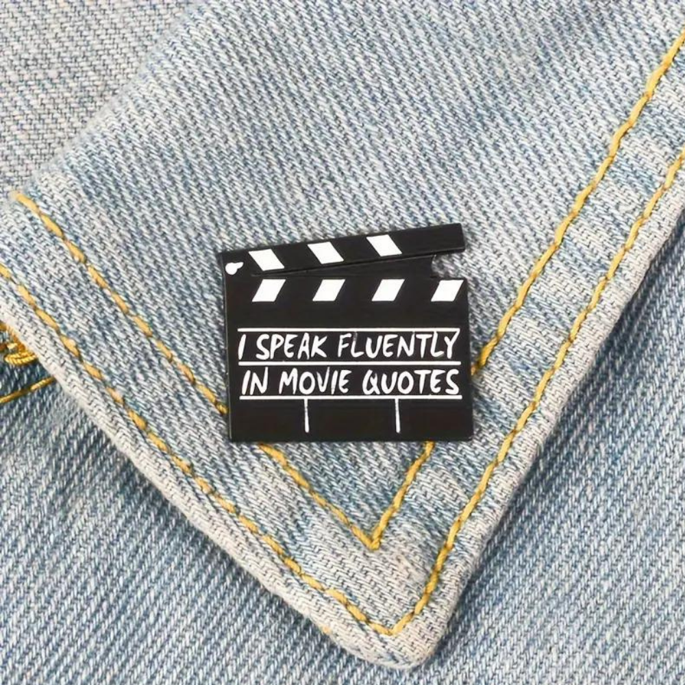 I Speak Fluent In Movie Quotes Clapperboard Pin