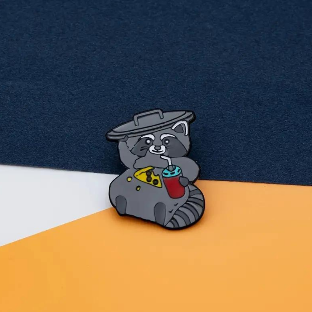 Food Loving Racoon Pin