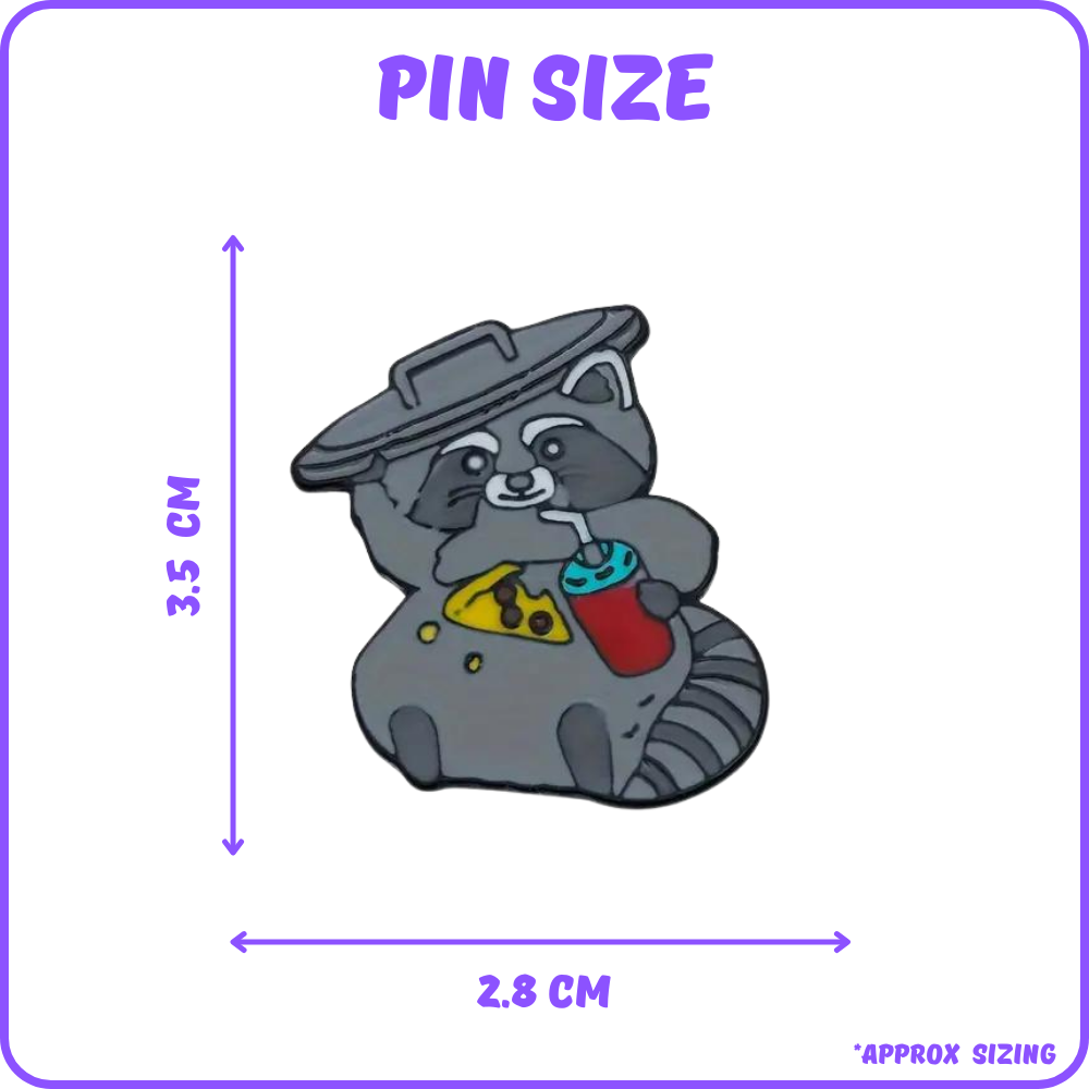 Food Loving Racoon Pin