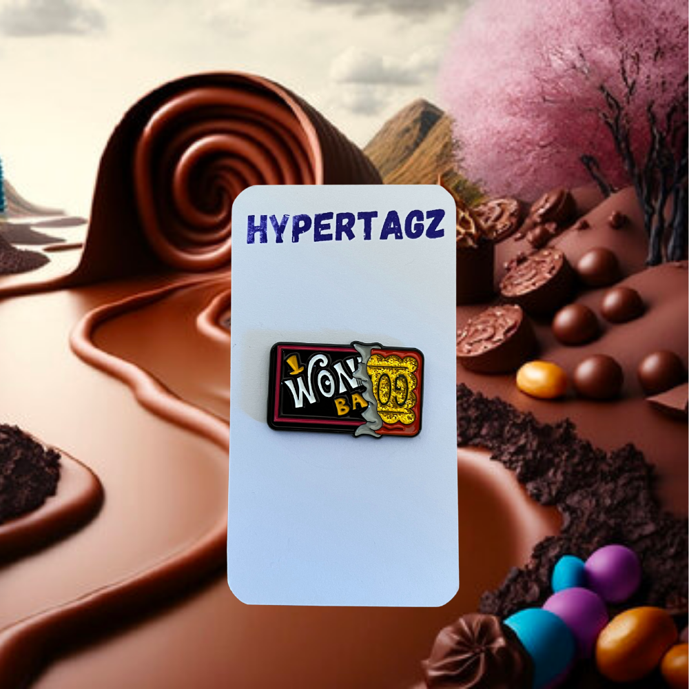 Willy Wonka Bar Golden Ticket Pin