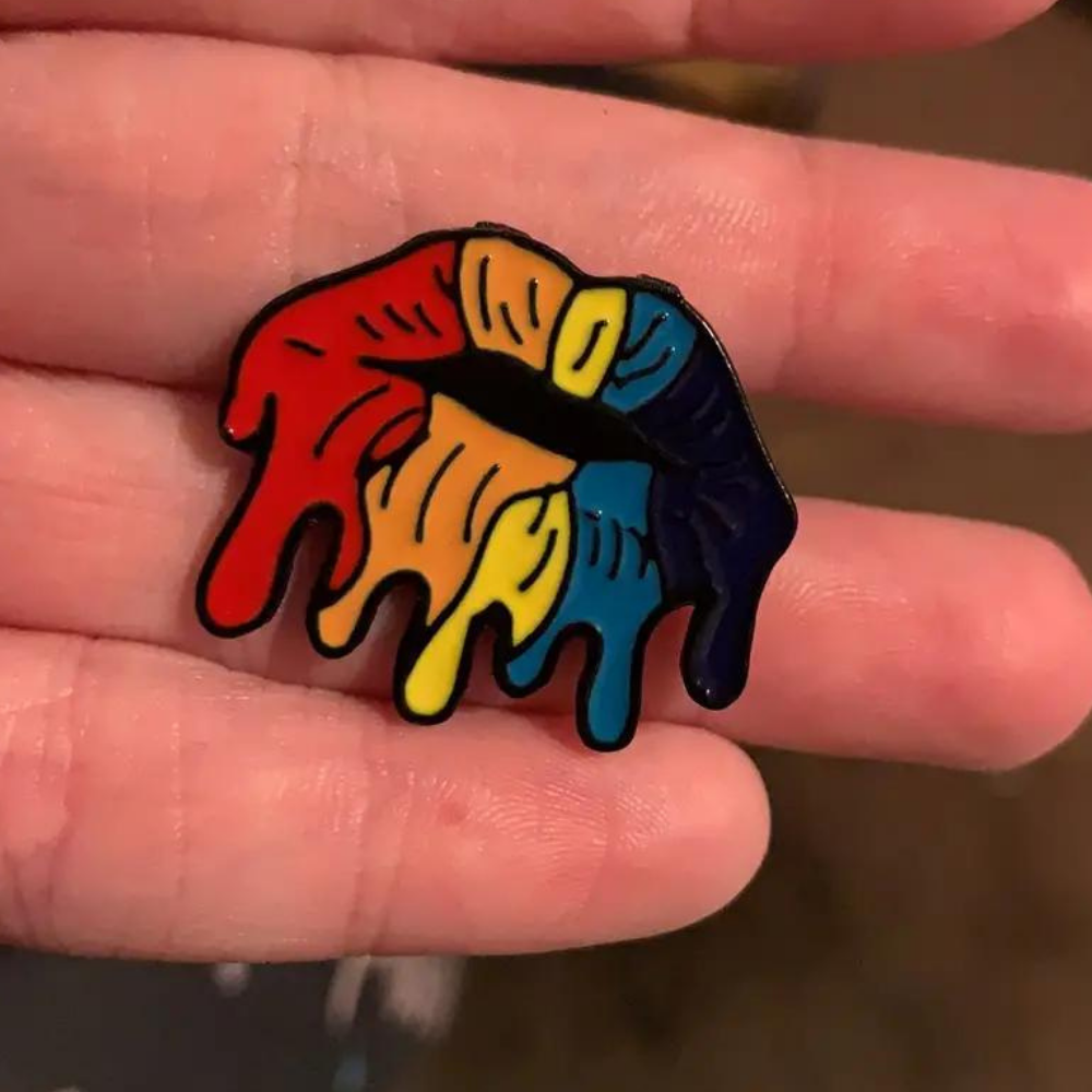 Colourful Lips Pin