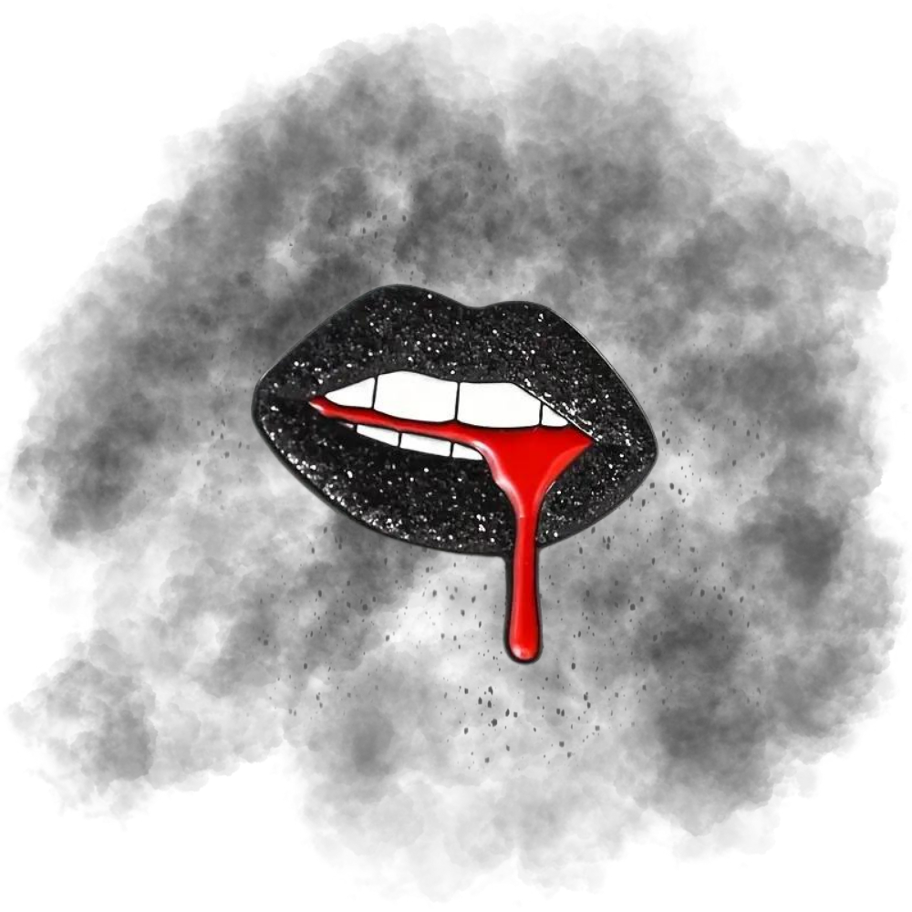 Punk Vampire Kiss Pin