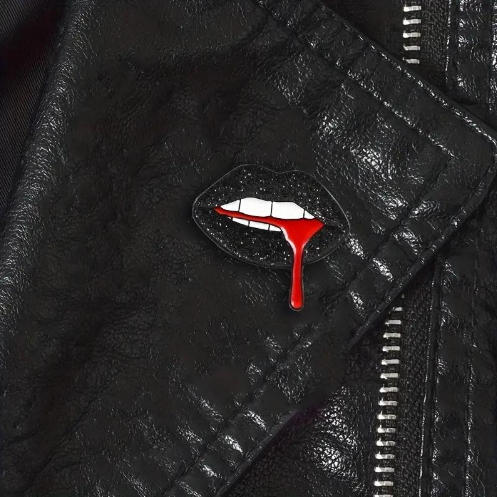 Punk Vampire Kiss Pin
