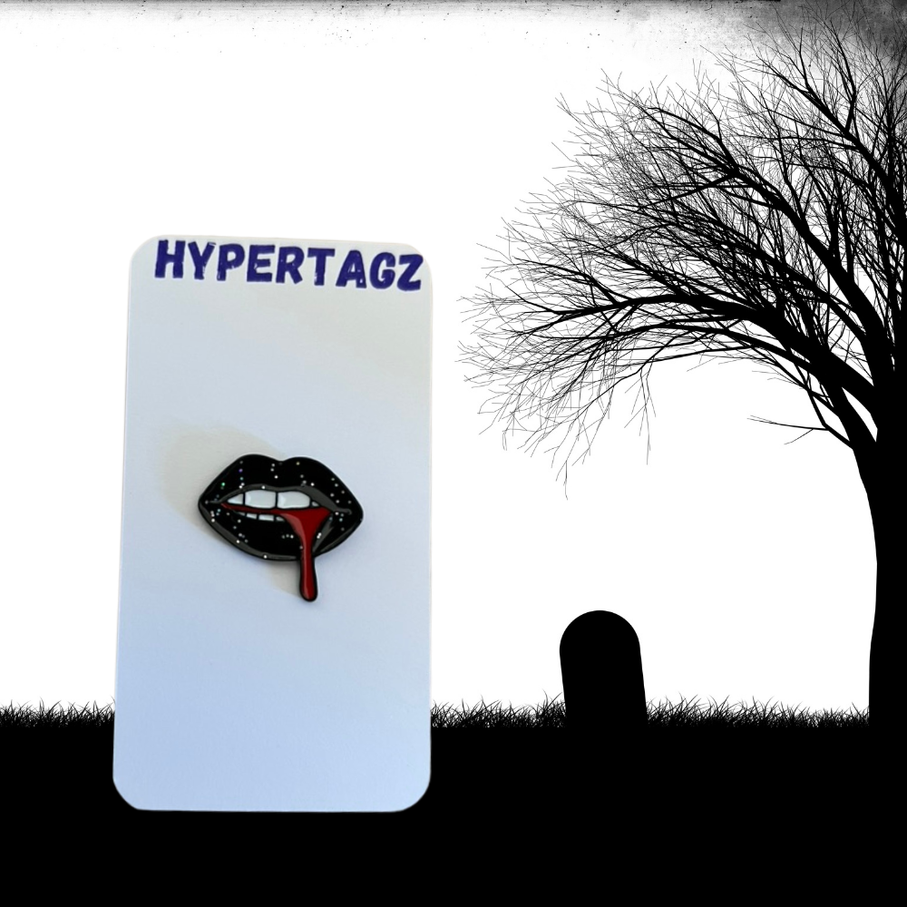 Punk Vampire Kiss Pin