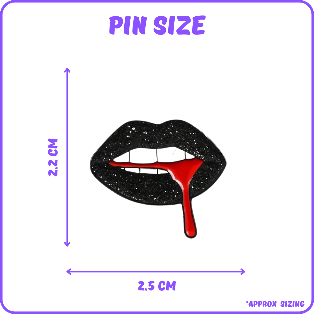 Punk Vampire Kiss Pin