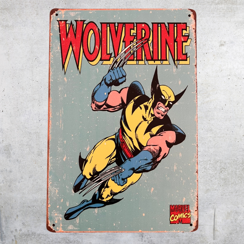Wolverine Marvel Comics Metal Tin Poster