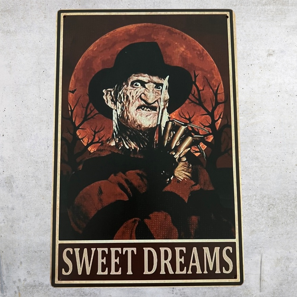 Sweet Dreams Freddy Krueger Metal Tin Poster