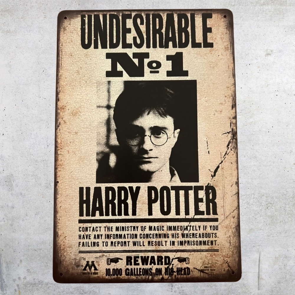 Harry Potter Undesirable Metal Tin Poster