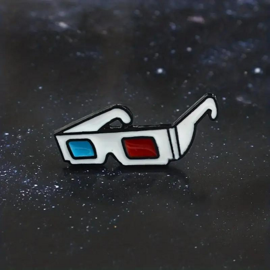 Retro 3D Glasses Pin