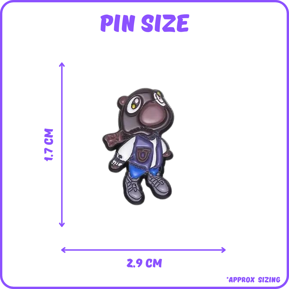Kanye West Dropout Bear Flying Pin