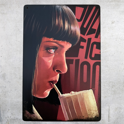 Pulp Fiction Mia Metal Tin Poster