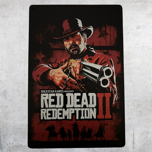Red Dead Redemption 2 Metal Tin Poster