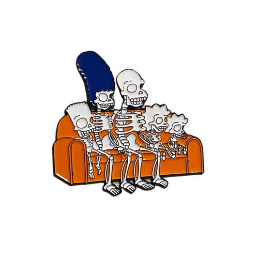 The Simpson Family Couch Gag Skeleton Pin