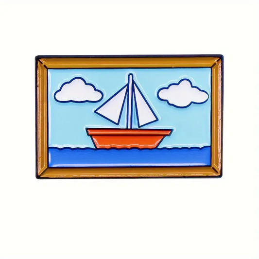 The Simpson Living Room Sailboat Painting Pin